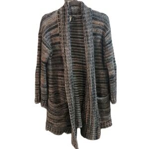Anthropologie Akemi + Kin Grey Marled Alpaca Wool Blend Cardigan Sweater Small